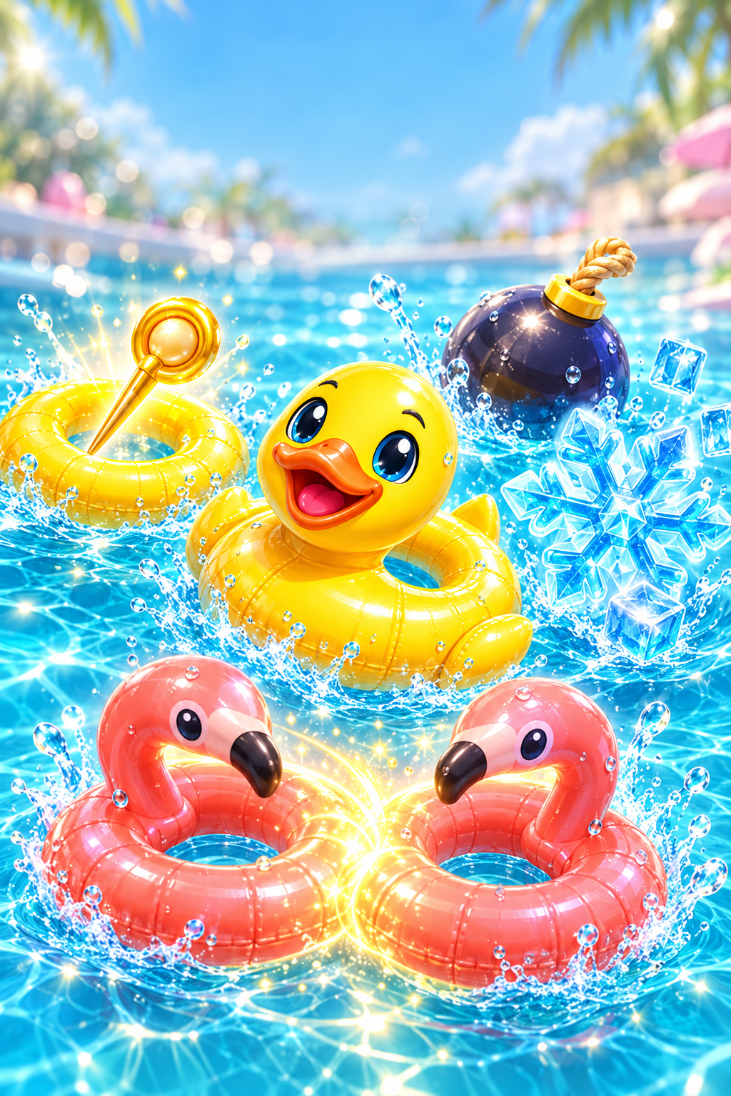 Arte promocional de Pool Party: Cuatro herramientas, muchas decisiones